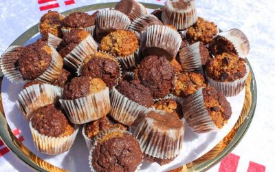 Marmorede muffins, glutenfri, kan gøres laktosefri, og er en fin fødselsdagsmuffin!