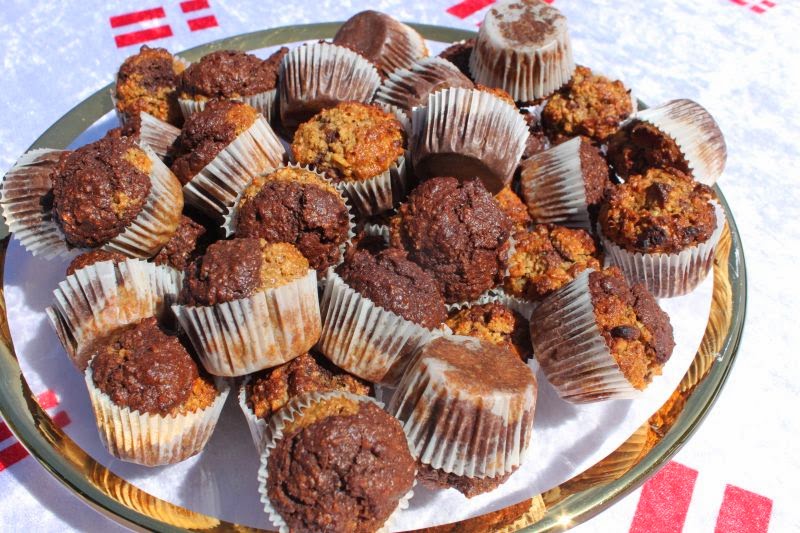Marmorede muffins, glutenfri, kan gøres laktosefri, og er en fin fødselsdagsmuffin!