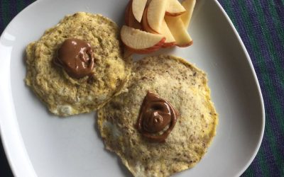Hasselnødde-omelet-pandekager i mikroovn!