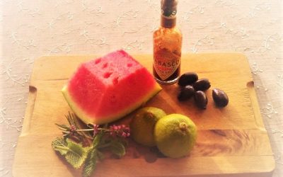 Gazpacho med vandmelon og oliven!