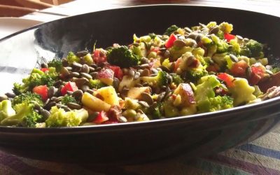 Kraftfuld broccolisalat – og flap steak!