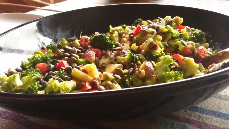 Kraftfuld broccolisalat – og flap steak!