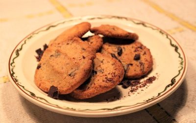 Mandel-chokolade cookies, fyldige og lækre!