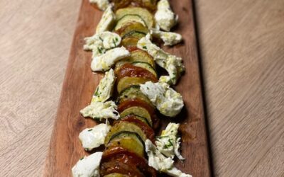 Bagt salat med citron-marineret mozarella!