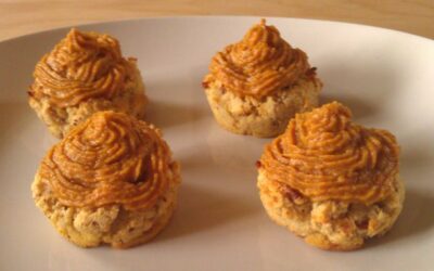 Mandelmuffins med sød gulerodsfrosting!