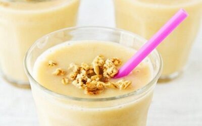 Fersken-smoothie!