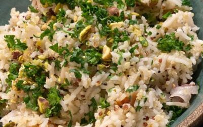 Ris-quinoa pilaf og blomkålscurry!